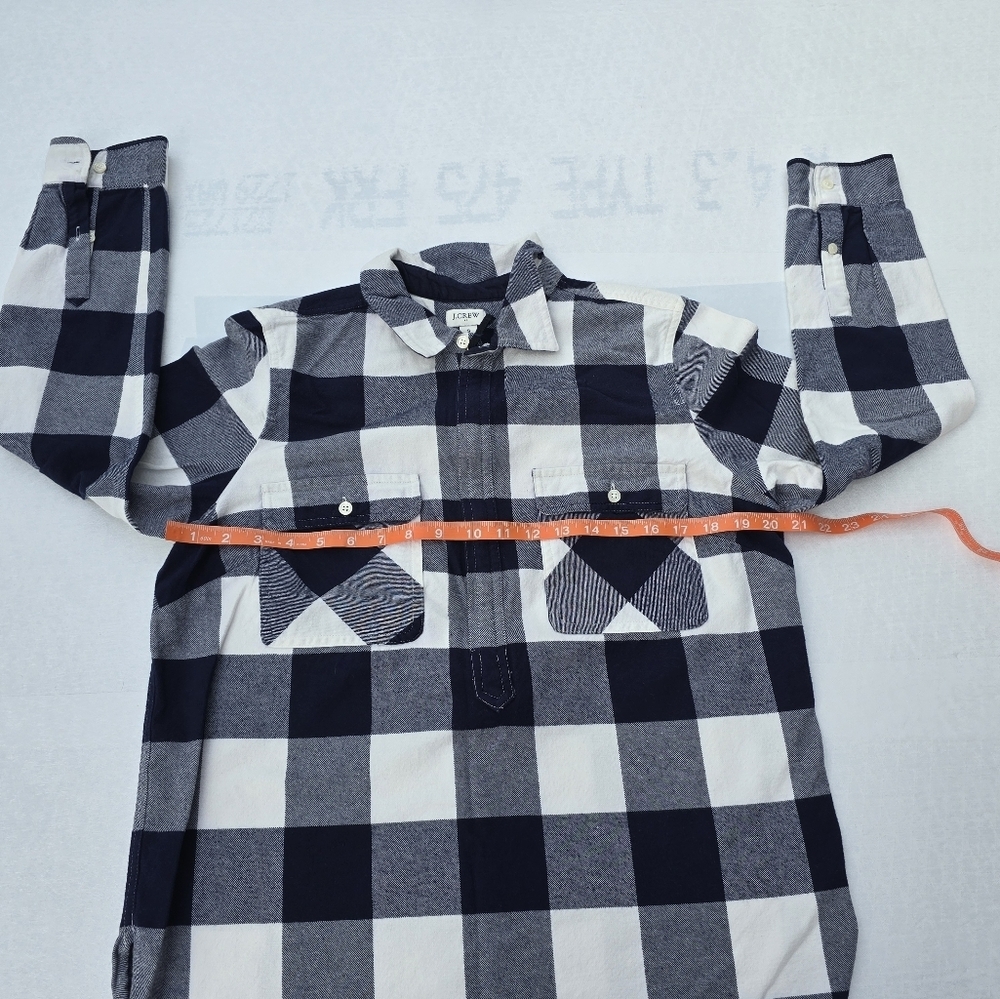 J.Crew Navy and White Checkered Shirt - Picture 7 of 11